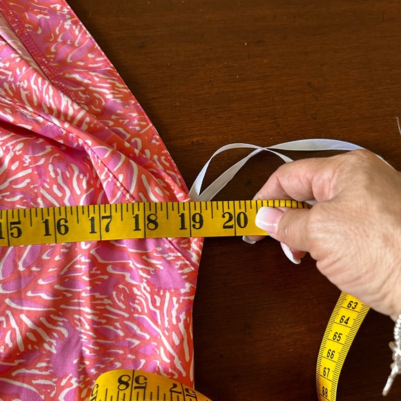 La Mer Luxe size Large pink coral adjustable straps with belt midi dress - Picture 9 of 11